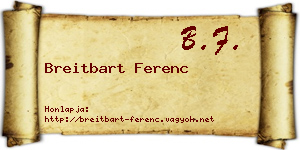 Breitbart Ferenc névjegykártya